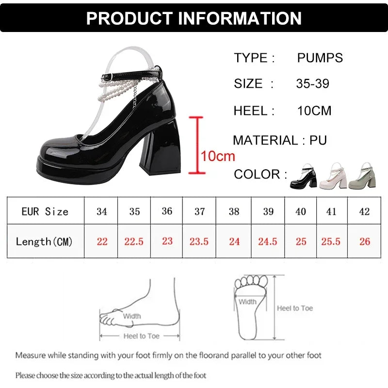 Retro Mary Jane High Heels