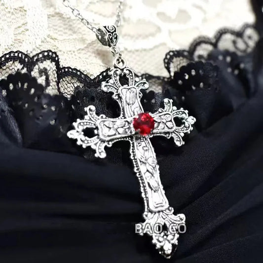 Summer Gemstone Cross Necklace