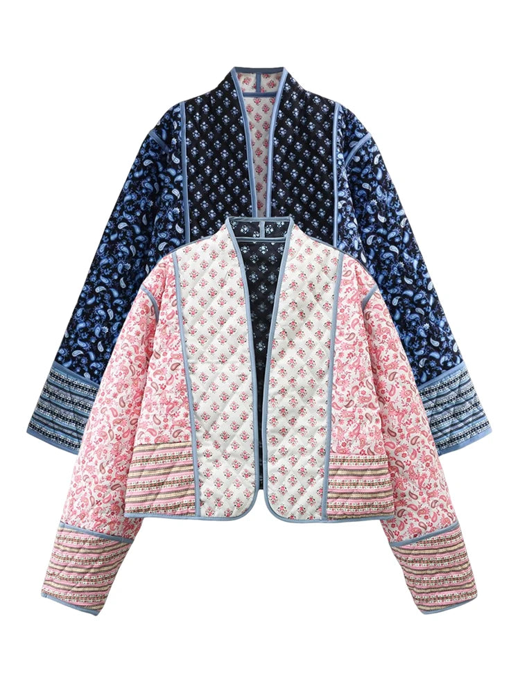 Vintage Flower Quilted Coat