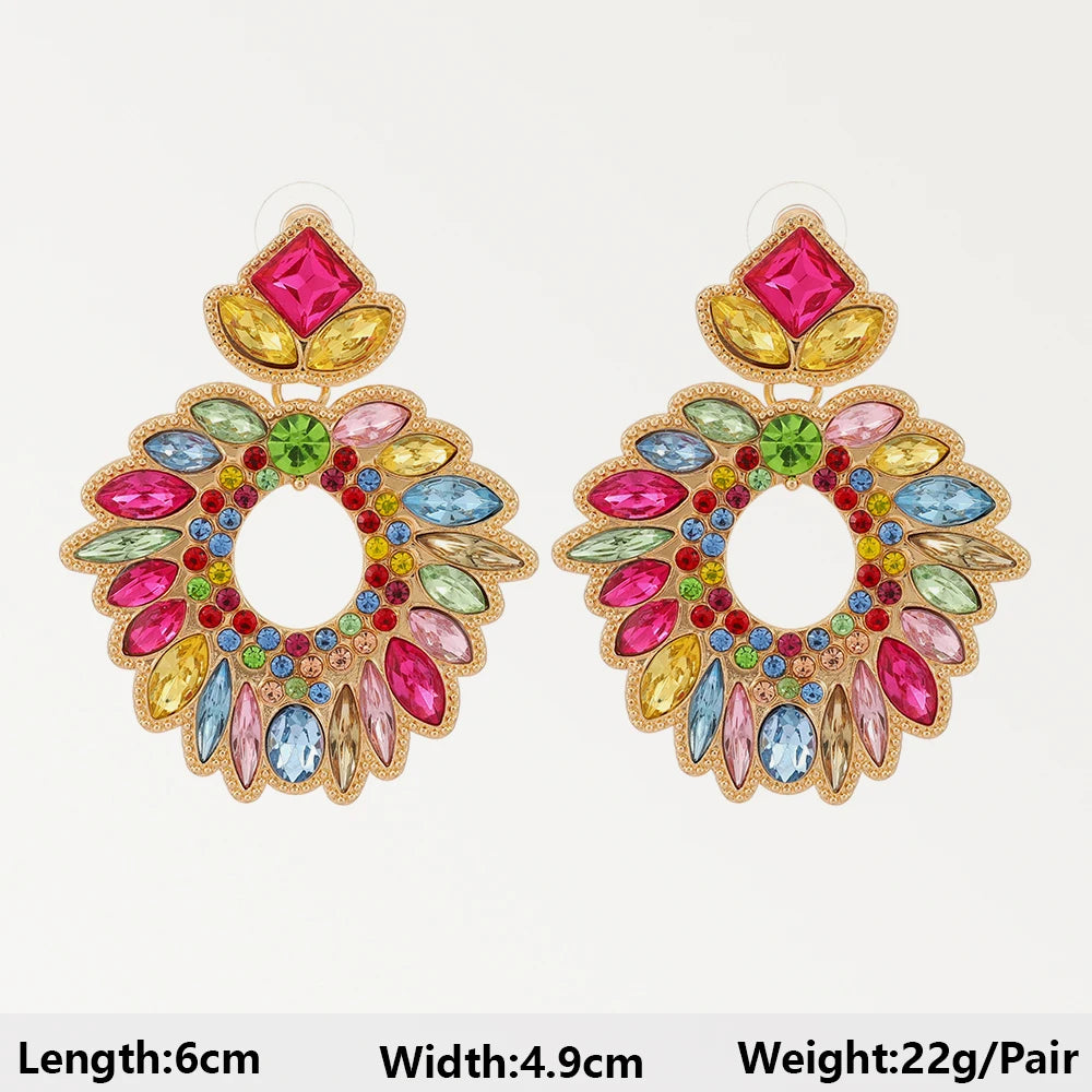 Summer Beach Beads Crystal Earrings