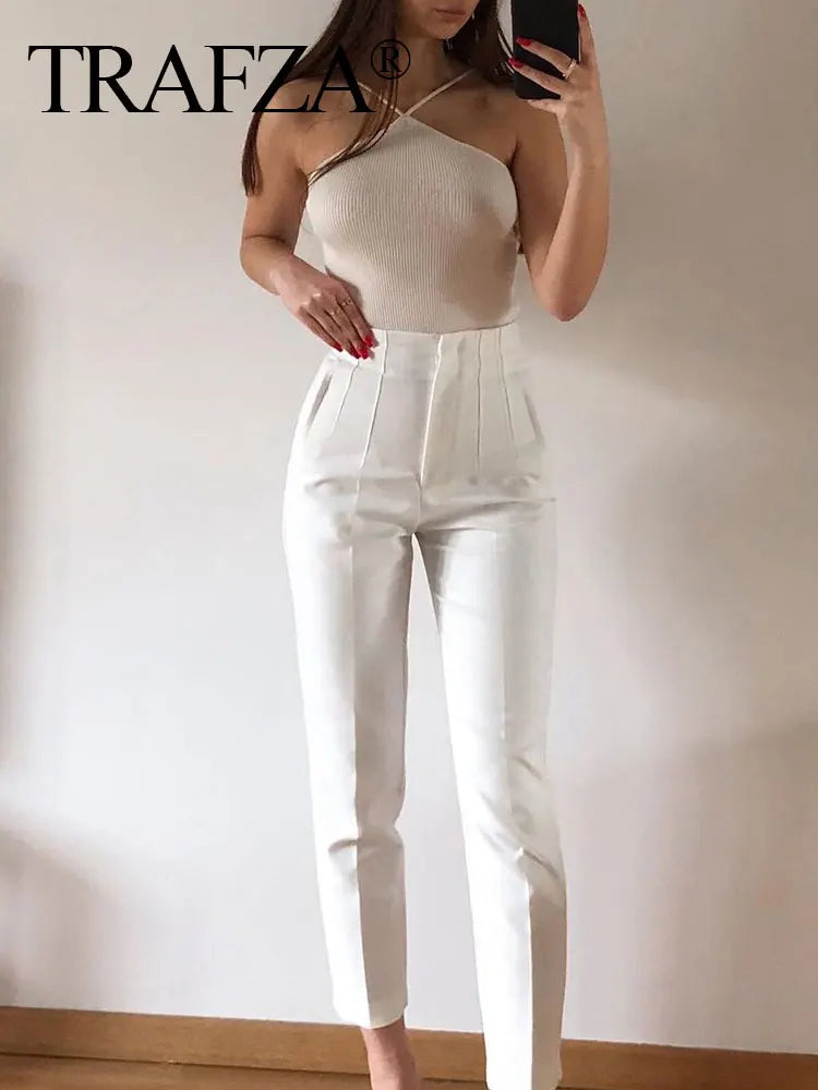 Elegant High Waist Pencil Pants