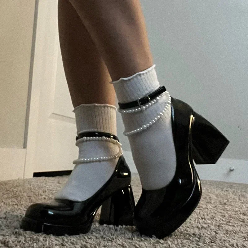 Retro Mary Jane High Heels