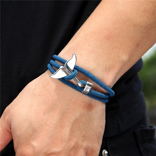Whale Tail Anchor Multilayer Bracelet