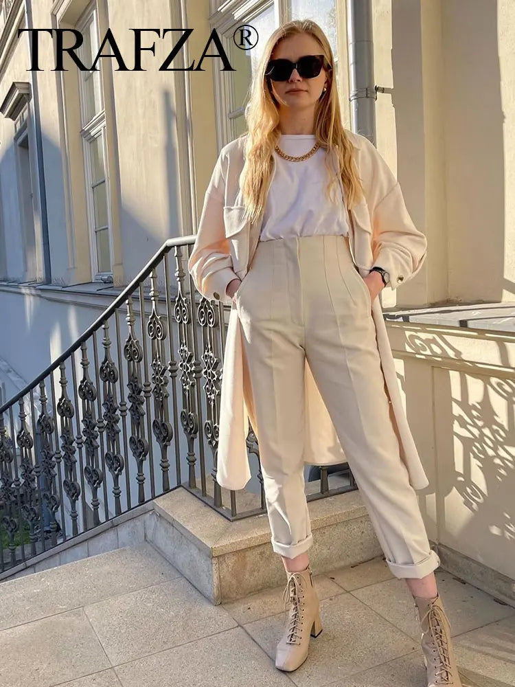 Elegant High Waist Pencil Pants