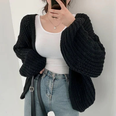Vintage Harajuku Lantern Sleeve Cardigan