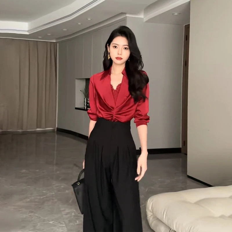 Ultra High Waist Wide Leg Trousers