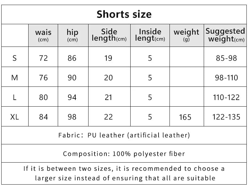 Vintage PU Leather Shorts