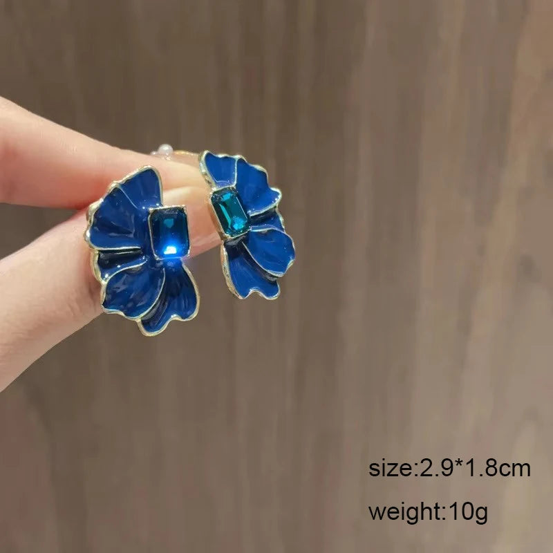 Bohemian Blue Geometric Earrings