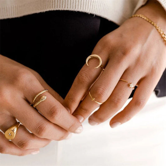 18K Gold Plated Snake Ring