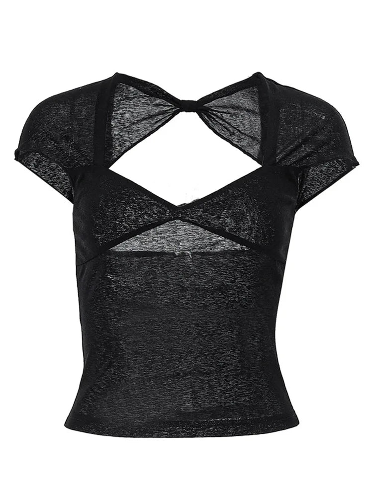 Sexy Square Collar Backless Summer Top