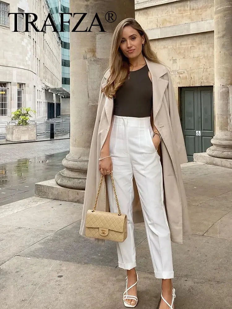 Elegant High Waist Pencil Pants