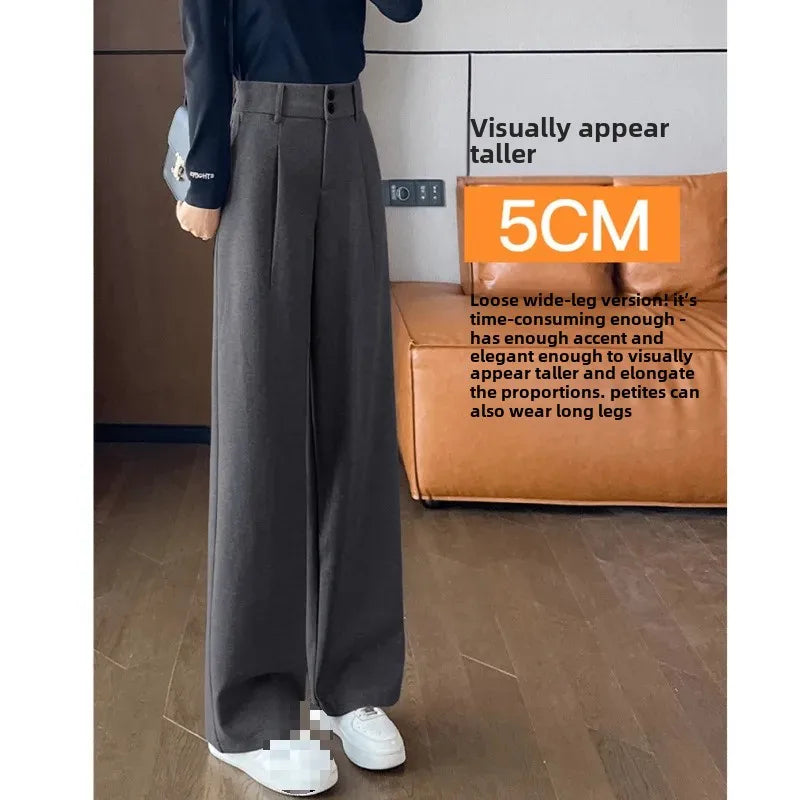 High Waist Straight Trousers