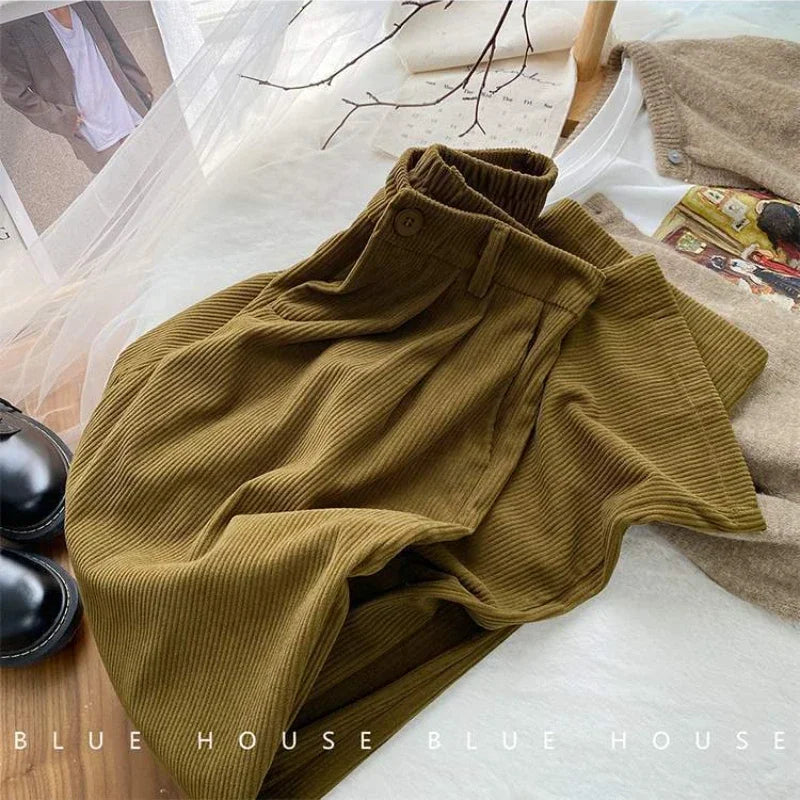 Corduroy Straight Pants